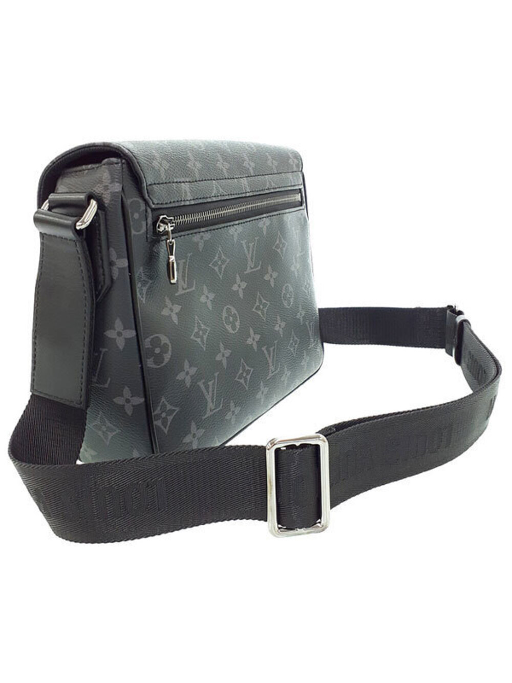 Louis Vuitton District Eclipse Monogram Shoulder Black Bag Black